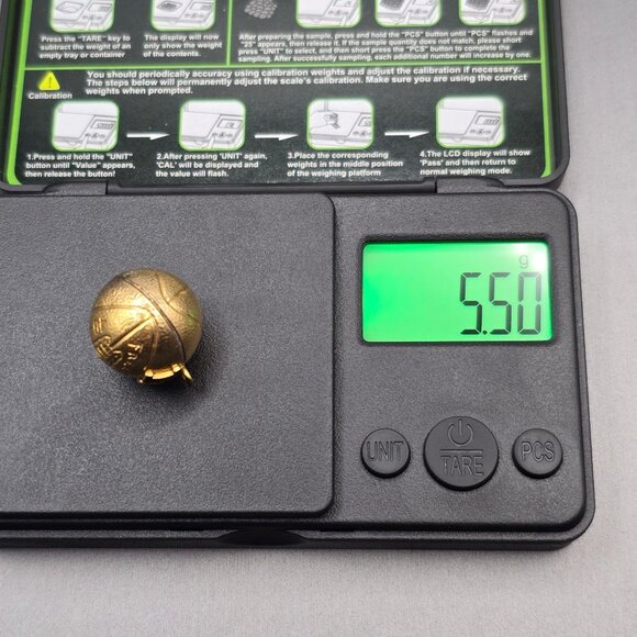 VTG 1940s 10k Gold Filled Nebraska Free Throw Basketball Pendant Sports Charm - Picture 9 of 13